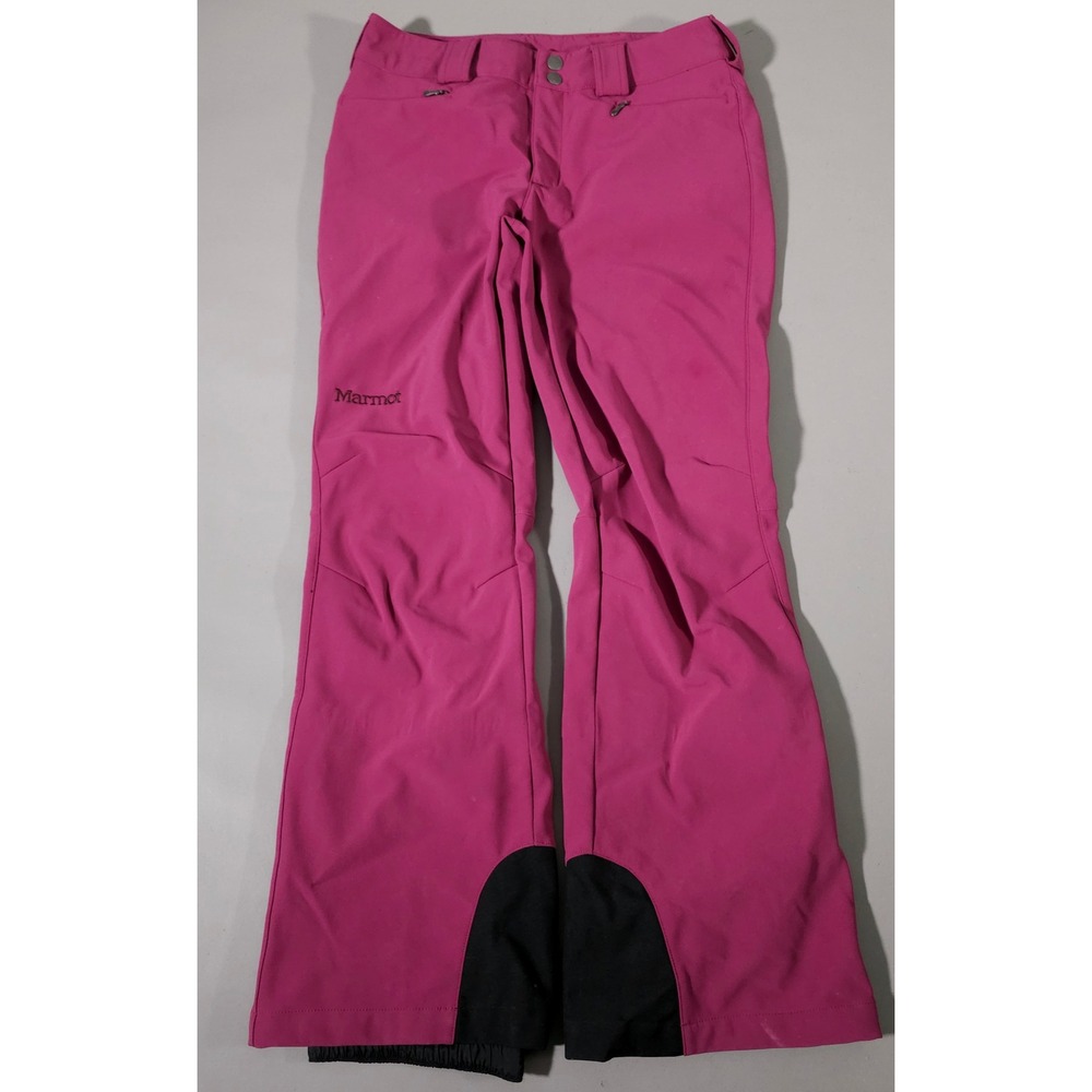Marmot Ski Pants Womens Medium Pink Softshell Fleece Lined Snowboard Winter
